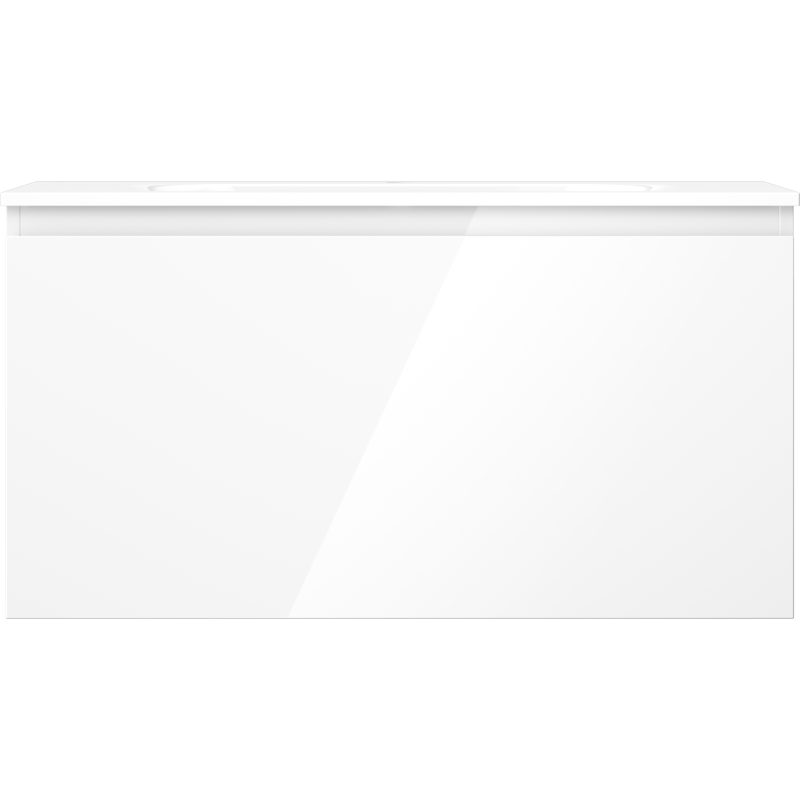 Mexen Orio koupelnová skříňka 90 cm s umyvadlem Vela, 1 zásuvka, bílý lesk - 91A10-09047-1-BF00-W23M00