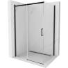 Mexen Omega posuvný sprchový kout 140 x 90 cm, transparentní, černý - 825-140-090-70-00