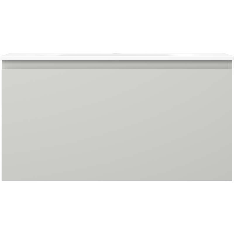 Mexen Orio koupelnová skříňka 90 cm s umyvadlem Vela, 1 zásuvka, šedá mat/bílá mat - 91A10-09047-1-BF62-W23M01