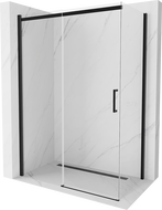 Mexen Omega posuvný sprchový box 160 x 90 cm, průhledný, černý - 825-160-090-70-00