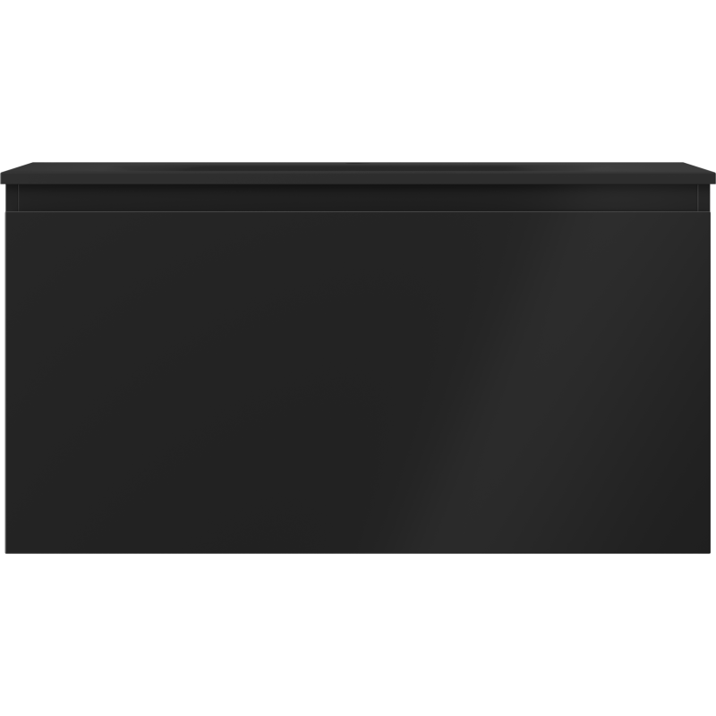 Mexen Orio koupelnová skříňka 90 cm s umyvadlem Vela, 1 zásuvka, černá matná - 91A10-09047-1-BF71-W23M71