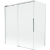 Mexen Rox vanová zástěna, dvoudílná rozkládací 140 + 70 x 150 cm, transparentní, chrom - 8C9-140-070-01-00