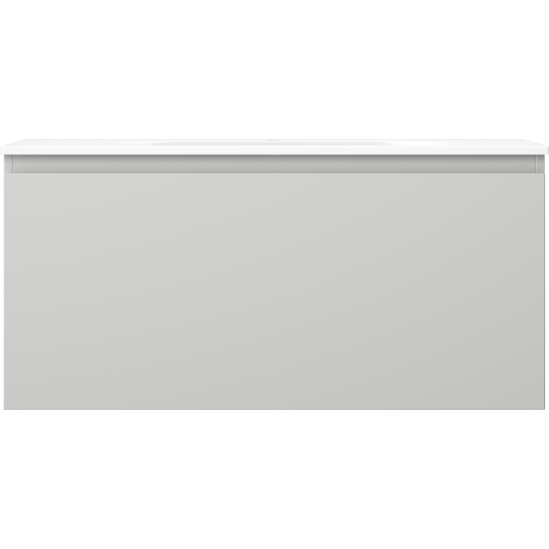 Mexen Orio skříňka do koupelny 100 cm s umyvadlem Vela, 1 zásuvka, šedá mat/bílá mat - 91A10-10047-1-BF62-W23M01