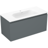 Mexen Orio koupelnová skříňka 100 cm s umyvadlem Vela, 1 zásuvka, grafit mat/bílá mat - 91A10-10047-1-BF66-W23M01