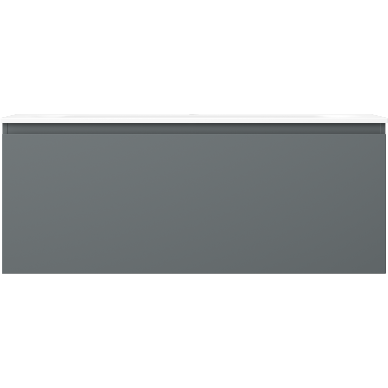 Mexen Orio koupelnová skříňka 120 cm s umyvadlem Vela, 1 zásuvka, grafit mat/bílý mat - 91A10-12047-1-BF66-W23M01