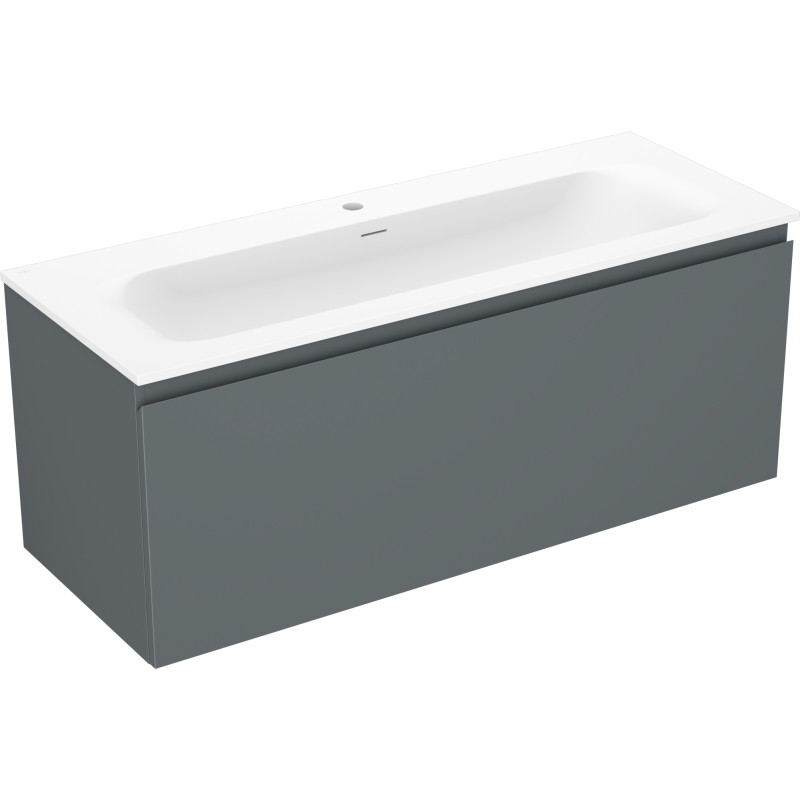 Mexen Orio koupelnová skříňka 120 cm s umyvadlem Vela, 1 zásuvka, grafit mat/bílá mat - 91A10-12047-1-BF66-W23M01