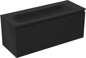 Mexen Orio koupelnová skříňka 120 cm s umyvadlem Vela, 1 zásuvka, černá matná - 91A10-12047-1-BF71-W23M71