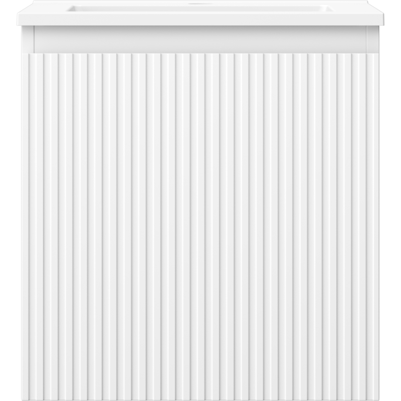 Mexen Rivel koupelnová skříňka 45 cm s umyvadlem Otis, 1 zásuvka, frézovaná, bílá mat - 91A20-04547-1-BF01-W18M01