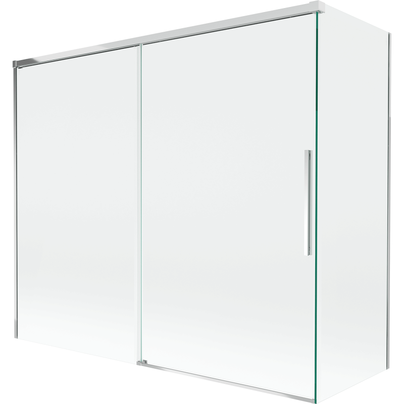 Mexen Rox vanová zástěna 2-křídlová posuvná 180 + 80 x 150 cm, transparentní, chrom - 8C9-180-080-01-00