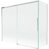 Mexen Rox vanová zástěna 2-křídlová posuvná 180 + 80 x 150 cm, transparentní, chrom - 8C9-180-080-01-00