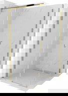 Mexen Omega sprchová kabina posuvná 100 x 100 cm, transparentní, zlatá - 825-100-100-50-00