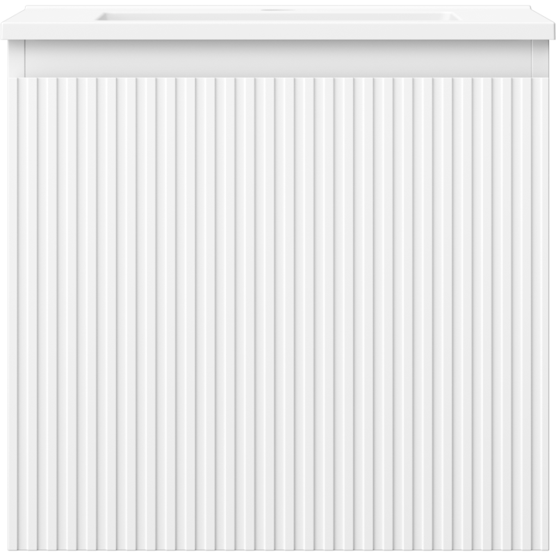 Mexen Rivel koupelnová skříňka 50 cm s umyvadlem Otis, 1 zásuvka, drážkovaná, bílá mat - 91A20-05047-1-BF01-W18M01