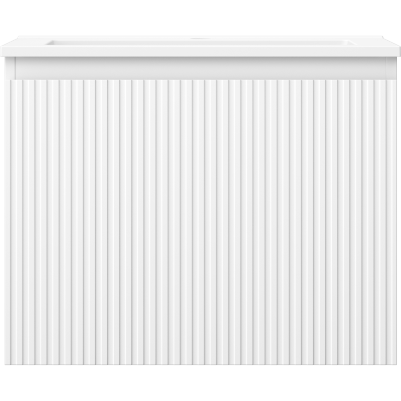 Mexen Rivel koupelnová skříňka 60 cm s umyvadlem Otis, 1 zásuvka, rýhovaná, bílá mat - 91A20-06047-1-BF01-W18M01