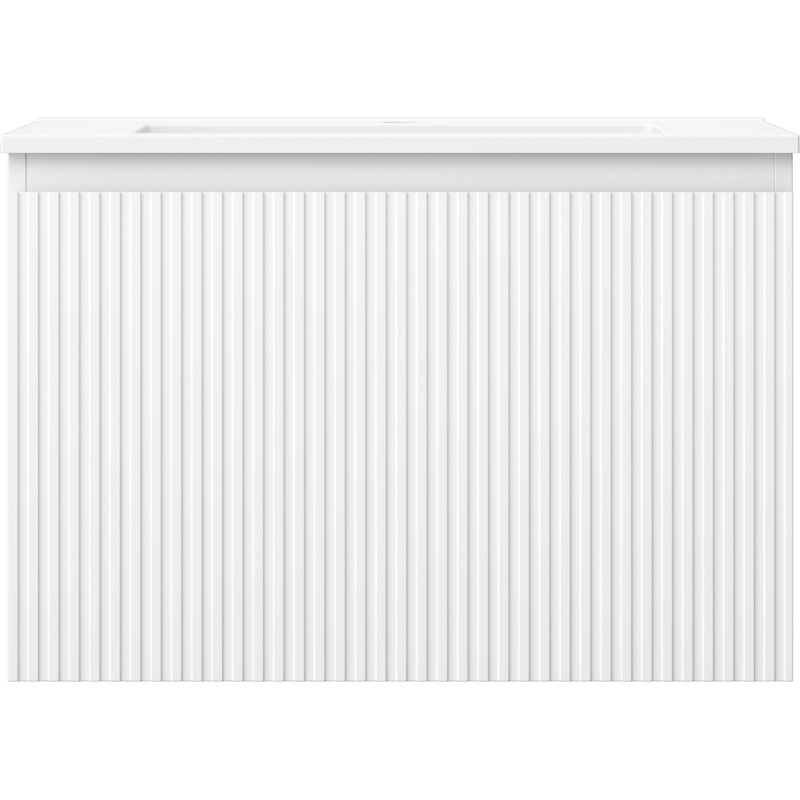 Mexen Rivel koupelnová skříňka 70 cm s umyvadlem Otis, 1 zásuvka, vroubkovaná, bílý mat - 91A20-07047-1-BF01-W18M01