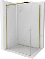 Mexen Omega zasouvací sprchový kout 140 x 90 cm, transparentní, zlatý - 825-140-090-50-00