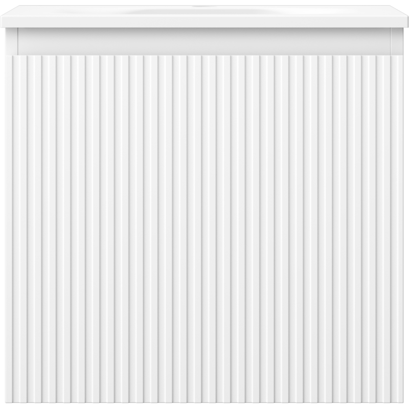 Mexen Rivel koupelnová skříňka 50 cm s umyvadlem Vela, 1 zásuvka, rýhovaná, bílá mat - 91A20-05047-1-BF01-W23M01