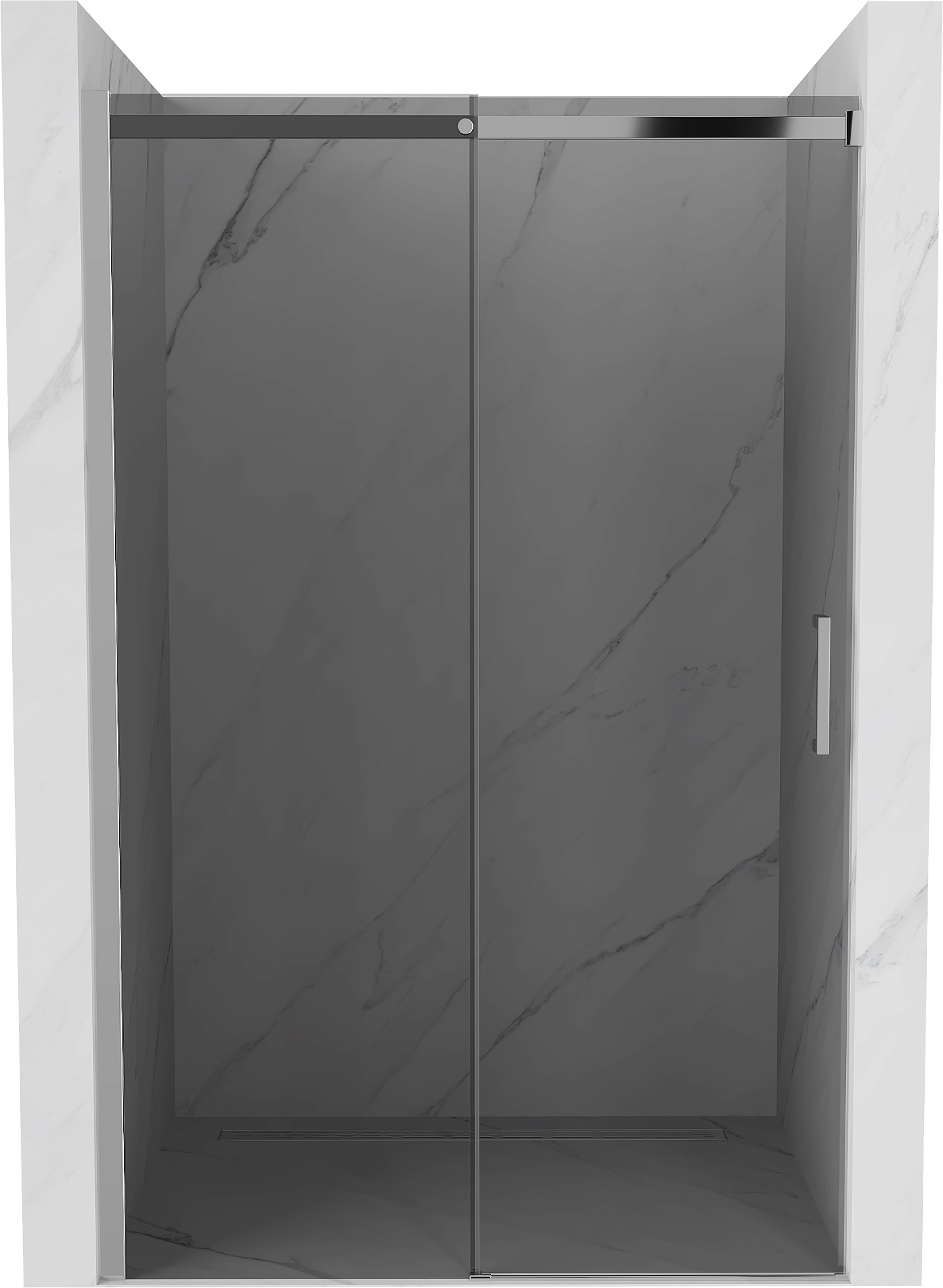 Mexen Omega rozsouvací sprchové dveře 120 cm, Grafitově černá, Chromovaná - 825-120-000-01-40