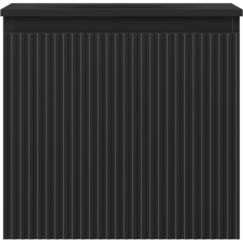 Mexen Rivel koupelnová skříňka 50 cm s umyvadlem Vela, 1 zásuvka, rýhovaná, černý mat - 91A20-05047-1-BF71-W23M71