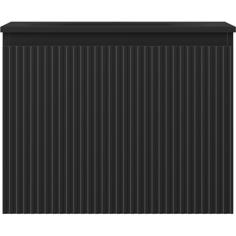 Mexen Rivel koupelnová skříňka 60 cm s umyvadlem Vela, 1 zásuvka, drážkovaná, černá mat - 91A20-06047-1-BF71-W23M71