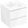 Mexen Orio koupelnová skříňka 50 cm s umyvadlem Otis, 2 zásuvky, bílý lesk - 91A10-05047-2-BFF00-W18M00