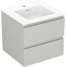 Mexen Orio koupelnová skříňka 50 cm s umyvadlem Otis, 2 zásuvky, šedá matná/bílá matná - 91A10-05047-2-BFF62-W18M01