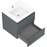 Mexen Orio koupelnová skříňka 50 cm s umyvadlem Otis, 2 zásuvky, grafit mat/bílá mat - 91A10-05047-2-BFF66-W18M01