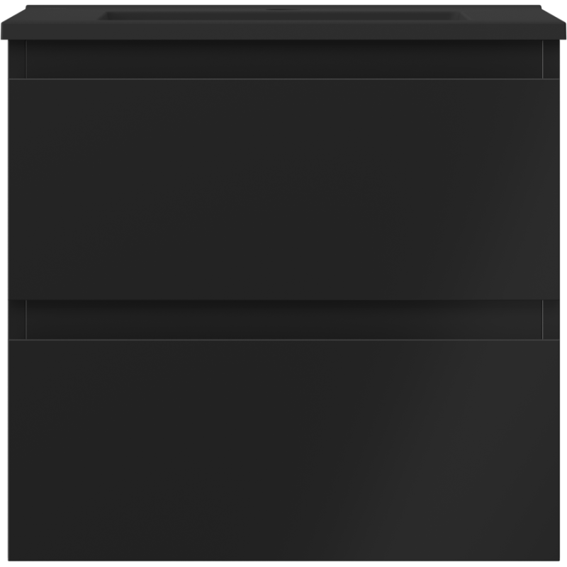 Mexen Orio koupelnová skříňka 50 cm s umyvadlem Otis, 2 zásuvky, černá mat - 91A10-05047-2-BFF71-W18M71