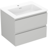 Mexen Orio koupelnová skříňka 60 cm s umyvadlem Otis, 2 zásuvky, šedá mat/bílá mat - 91A10-06047-2-BFF62-W18M01