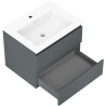 Mexen Orio koupelnová skříňka 60 cm s umyvadlem Otis, 2 zásuvky, grafit mat/bílá mat - 91A10-06047-2-BFF66-W18M01