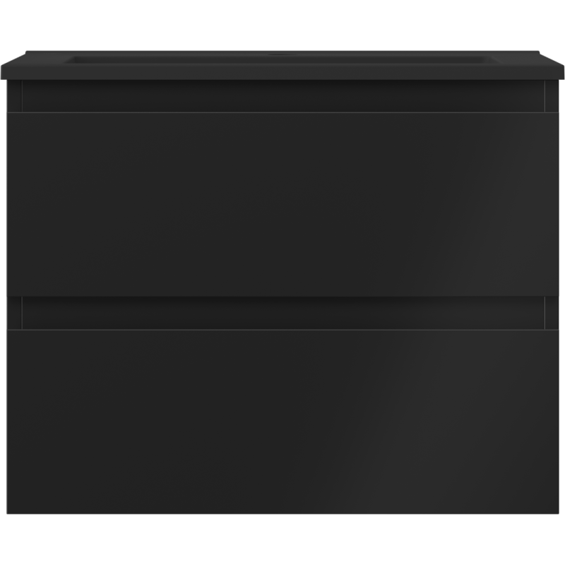 Mexen Orio koupelnová skříňka 60 cm s umyvadlem Otis, 2 zásuvky, černá mat - 91A10-06047-2-BFF71-W18M71