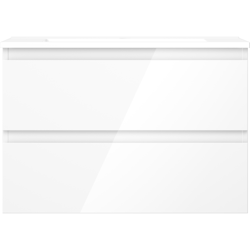 Mexen Orio koupelnová skříňka 70 cm s umyvadlem Otis, 2 zásuvky, lesklá bílá - 91A10-07047-2-BFF00-W18M00