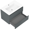 Mexen Orio koupelnová skříňka 70 cm s umyvadlem Otis, 2 zásuvky, grafit mat/bíla mat - 91A10-07047-2-BFF66-W18M01