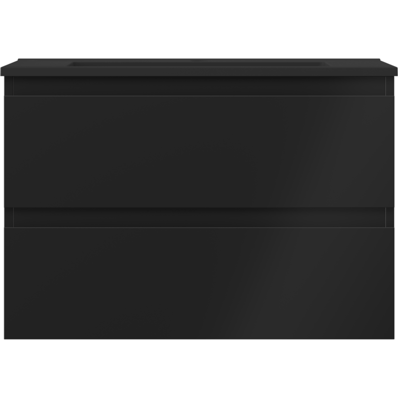 Mexen Orio koupelnová skříňka 70 cm s umyvadlem Otis, 2 zásuvky, černá mat - 91A10-07047-2-BFF71-W18M71