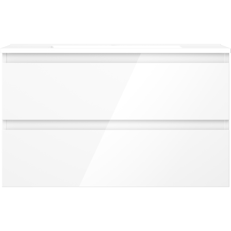 Mexen Orio koupelnová skříňka 80 cm s umyvadlem Otis, 2 zásuvky, bílý lesk - 91A10-08047-2-BFF00-W18M00