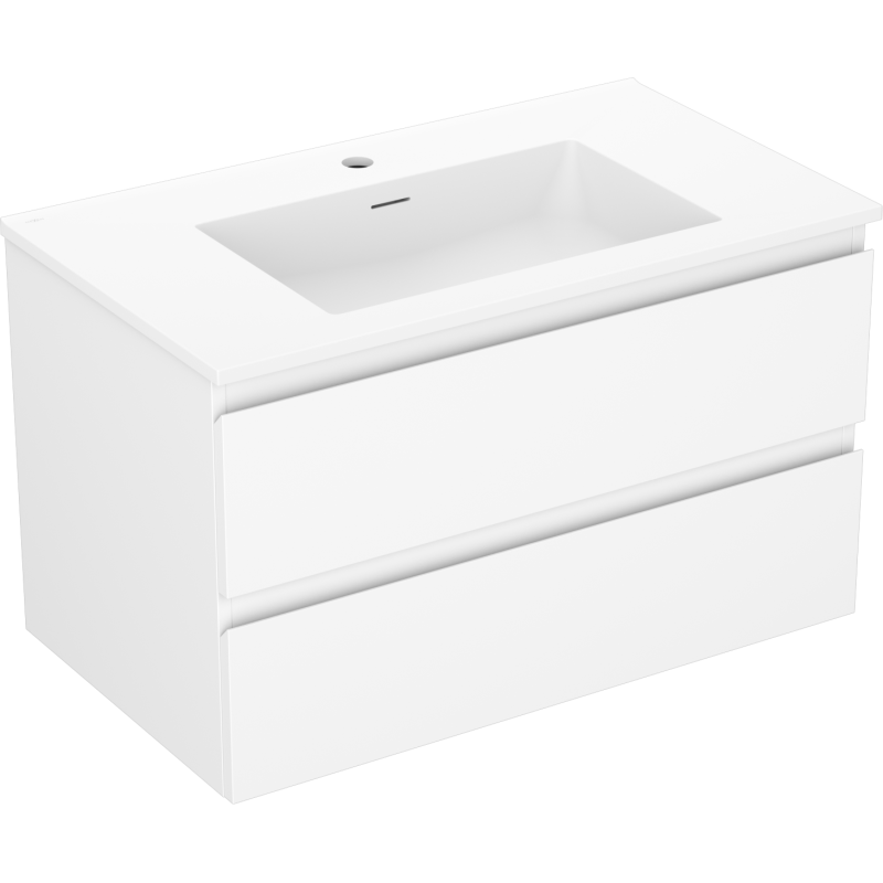Mexen Orio koupelnová skříňka 80 cm s umyvadlem Otis, 2 zásuvky, bílá matná - 91A10-08047-2-BFF01-W18M01