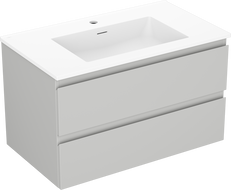 Mexen Orio koupelnová skříňka 80 cm s umyvadlem Otis, 2 zásuvky, šedá matná/bílá matná - 91A10-08047-2-BFF62-W18M01