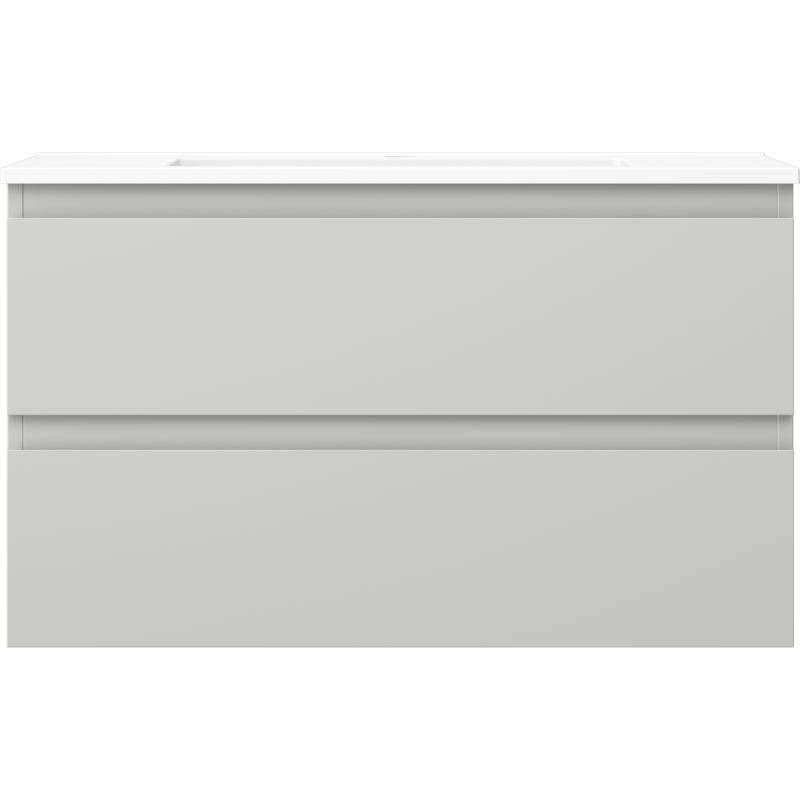 Mexen Orio koupelnová skříňka 80 cm s umyvadlem Otis, 2 zásuvky, šedá matná/bílá matná - 91A10-08047-2-BFF62-W18M01