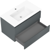 Mexen Orio koupelnová skříňka 80 cm s umyvadlem Otis, 2 zásuvky, grafit mat/bílá mat - 91A10-08047-2-BFF66-W18M01