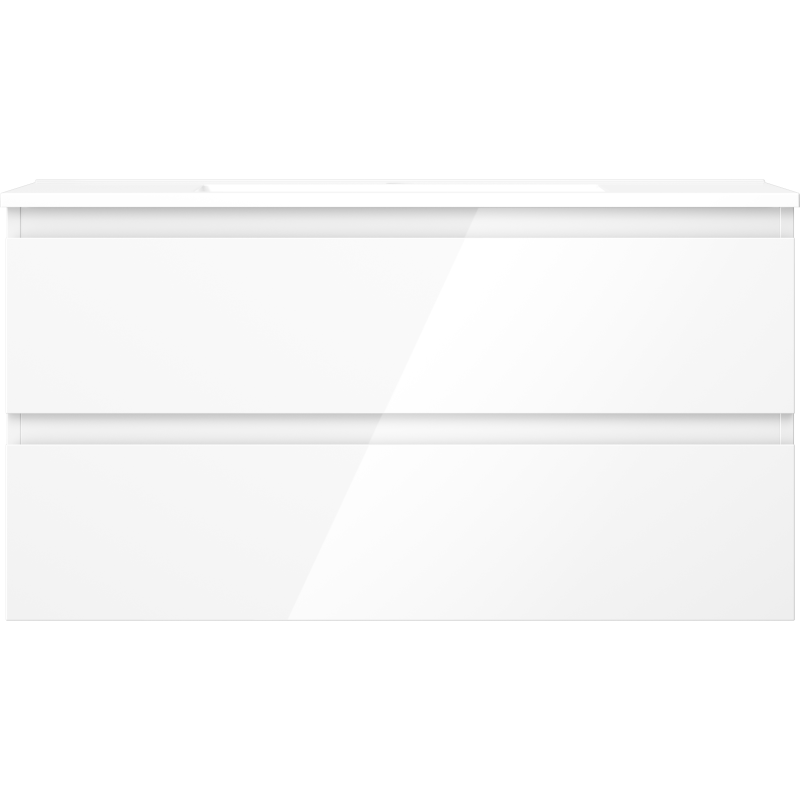 Mexen Orio koupelnová skříňka 90 cm s umyvadlem Otis, 2 zásuvky, bílý lesk - 91A10-09047-2-BFF00-W18M00