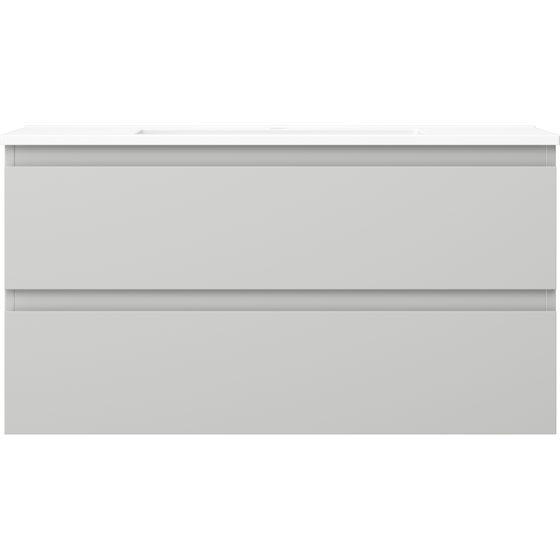 Mexen Orio koupelnová skříňka 90 cm s umyvadlem Otis, 2 zásuvky, šedá mat/bílá mat - 91A10-09047-2-BFF62-W18M01