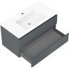 Mexen Orio koupelnová skříňka 90 cm s umyvadlem Otis, 2 zásuvky, grafit mat/bílá mat - 91A10-09047-2-BFF66-W18M01