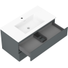 Mexen Orio koupelnová skříňka 90 cm s umyvadlem Otis, 2 zásuvky, grafit mat/bílá mat - 91A10-09047-2-BFF66-W18M01