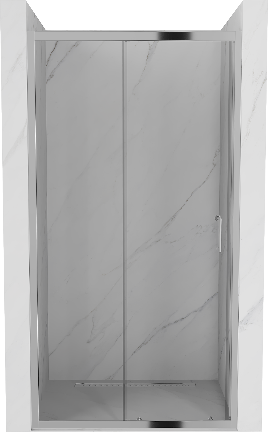 Mexen Apia rozsouvací sprchové dveře 140 cm, Průhledné, Chromovaná - 845-140-000-01-00