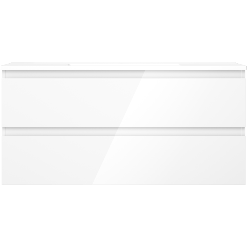 Mexen Orio koupelnová skříňka 100 cm s umyvadlem Otis, 2 zásuvky, bílý lesk - 91A10-10047-2-BFF00-W18M00