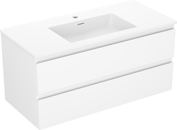 Mexen Orio koupelnová skříňka 100 cm s umyvadlem Otis, 2 zásuvky, bílá mat - 91A10-10047-2-BFF01-W18M01