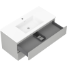 Mexen Orio koupelnová skříňka 100 cm s umyvadlem Otis, 2 zásuvky, šedá mat/bílá mat - 91A10-10047-2-BFF62-W18M01