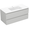Mexen Orio koupelnová skříňka 100 cm s umyvadlem Otis, 2 zásuvky, šedá mat/bílá mat - 91A10-10047-2-BFF62-W18M01