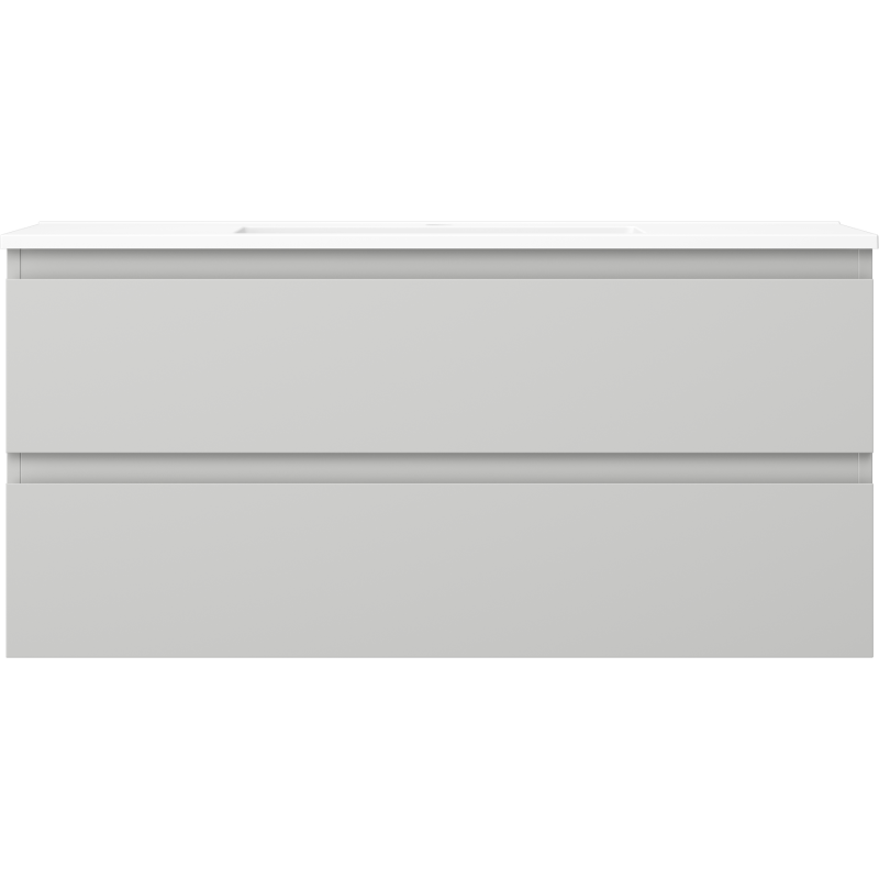 Mexen Orio koupelnová skříňka 100 cm s umyvadlem Otis, 2 zásuvky, šedá mat/bílá mat - 91A10-10047-2-BFF62-W18M01