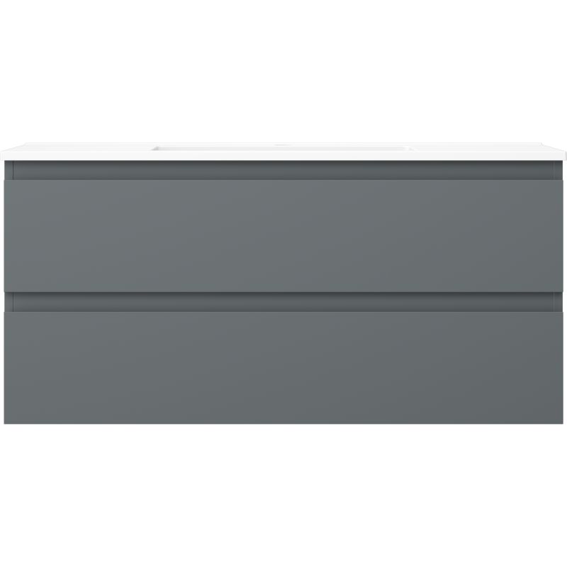 Mexen Orio koupelnová skříňka 100 cm s umyvadlem Otis, 2 zásuvky, grafit mat/bílá mat - 91A10-10047-2-BFF66-W18M01