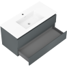 Mexen Orio koupelnová skříňka 100 cm s umyvadlem Otis, 2 zásuvky, grafit mat/bílá mat - 91A10-10047-2-BFF66-W18M01